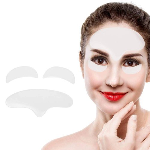 Anti Aging Wrinkle Patch, Forehead Eyes Silicone Anti Wrinkle Pads Smoothing Treatment for Forehead Eye, Skin Lifting Reusable Patches for Men and Women