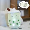 Athoinsu Light Up Matcha Boba Tea Plush Pillow 10'' Kawaii Stuffed Bubble Stuffed Animal Toy with LED Lights Birthday Christmas Holiday Valentines Gifts for Kids,Girls,Boys