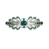 Faship Gorgeous Green Rhinestone Crystal Small Floral Hair Barrette Clip