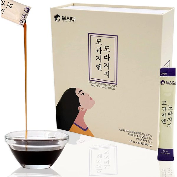 SAMSIDAE Korean Bellflower Root Extract, Pear and Quince (10g X 30 Stick Pouches). Good Source of Fiber, Potassium, Magnesium, Vitamin C&K. Men, Women and All Ages.