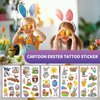 Easter Temporary Tattoos for Kids， Easter themed temporary tattoo stickers，easter basket stuffers，Easter atmosphere decoration 88Pcs