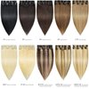 ROSEBUD Clip in Hair Extensions REMY Human Hair 8Pcs 18 Clips 65g/Set 14 Inch