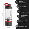 21oz Protein Shaker Bottle with Powder Storage Container-Shaker Cups for Protein Shakes-pre workout bottle-Mixer Cup-Gym Sport Water Bottle -Made with Tritan BPA Free,with Wire Whisk Balls,Red