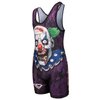 KO Sports Gear - Unisex Wrestling Singlet (Zombie Clown, Youth X-Small)