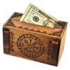 Enigma Viking Secret Puzzle Box - Money and Gift Card holder in a Wood IQ Trick lock with hidden Compartments Brainteaser