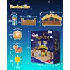 HARDWIND 25pcs Nativity Set for Kids, Christmas Story Playset Figurine, Little Nativity Toddler Toy, Nativity Scene Set for Children Ages 1 2 3 4 5 6+