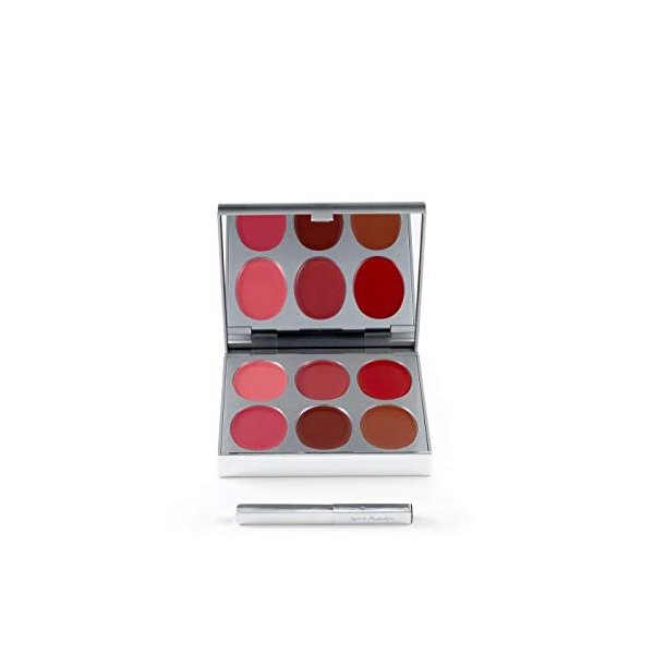 Jerome Alexander New Again Lipstick Palette & Retractable Brush, 6 Hot-Poured, Buildable & Blendable Smooth Matte Shades (Sexy Lips)