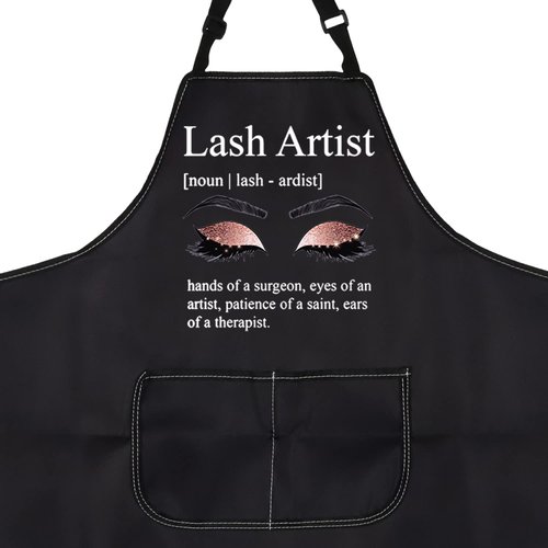 PXTIDY Lash Artist Apron Lash Tech Gifts Eyelashes Artist Gift Waterproof Apron Beautician Coworker Salon Lashes (Lash Artist pink APRON)