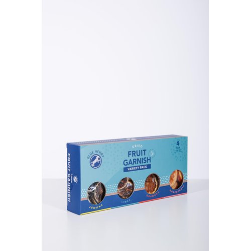 BlueHenry Variety Pack Dried Fruit Garnish - Orange, lime, lemon and blood orange wheels - 1.5 oz each