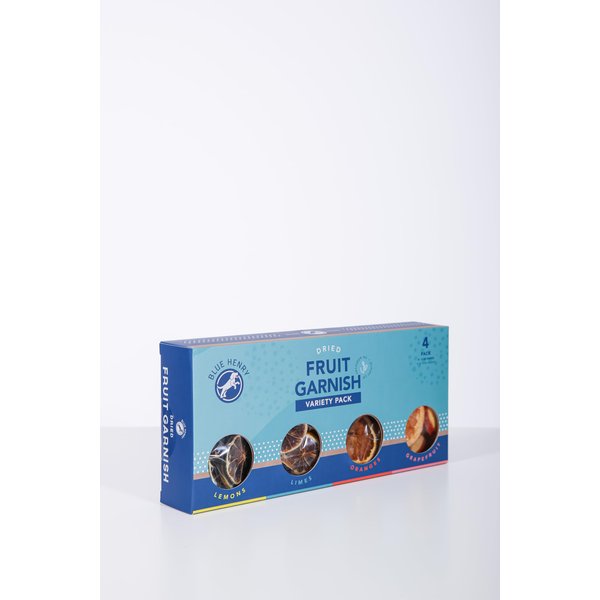 BlueHenry Variety Pack Dried Fruit Garnish - Orange, lime, lemon and blood orange wheels - 1.5 oz each