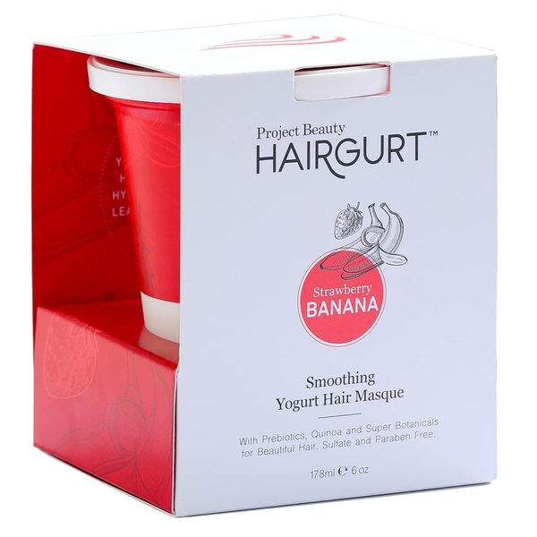 Hairgurt Smoothing Yogurt Deep Conditioning Hair Masque, For Thicker, Fuller Hair. Mask With Prebiotics, Protein, Macadamia, And Organic Oils For Frizzy Or Bleached Hair. Sulfate Free (6 oz)