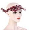 Tie Dye Bandana Head Scarves for Women Turban Head Wraps Tied Headbands Boho Scarf Anti-UV Sun Visor Hat (Set 1 - Navy,Grey, Brown)