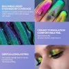 VERONNI Chameleon Eyeshadow,3Colors Liquid Metallic Eyeshadows Color Shifting, Holographic Glitter Multichrome Eye Shadow High Pigmented, Long Lasting and Smudge Proof (#05)