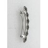 Faship Clear Rhinestone Crystal Floral Small Hair Barrette Clip