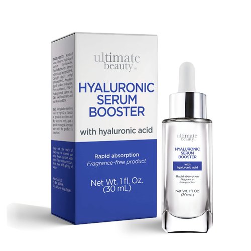 Ultimate Beauty Hyaluronic Acid Serum Booster, 1.5% Pure Hydrating Serum to Plump and Repair Dry Skin, 1fl. Oz