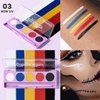 YOUNG VISION UV Neon Face & Body Paint Palette Set – Water-Activated FX Makeup for Face Painting, Blacklight Glow, Eyeliner, and Body Art – 3 Variants (1# + 2# UV, 1# + 3# Mixed, 2# + 3# Mixed)