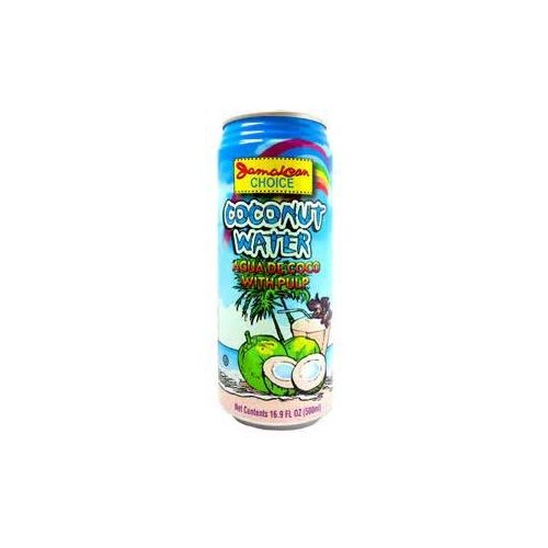 Coconut Water with Pulp by Jamaican Choice(6-Pack) 16.9 fl.oz