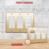 ENERLITES Metal Decorator Switch or Outlet Metal Wall Plate, Stainless Steel 201, Corrosion Resistant, Size 3-Gang 4.50" x 6.38", 7733-PB, Polished Brass, Gold