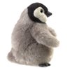 Folkmanis Baby Emperor Penguin Hand Puppet, Gray, Black, White, 8"