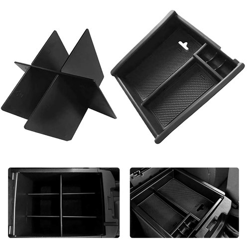 RealTX for Tacoma 2023 2022 2021 2020 2019 2018 2017 2016 Center Console Organizer Tray,Fit 16-2023 Toyota Tacoma Console Accessory Organizer Armrest Box Insert & Divider