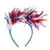 hhdatc 4th of July Womens Feathers Fascinator Headband Hat Party Costume,Memorial Day, Labor Day, Veteran's Day Red White Blue