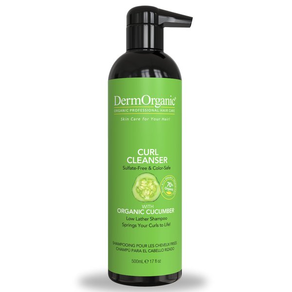 DermOrganic Organic Cucumber Curl Care – Sulfate Free, Color Safe, Hydrating – Shampoo – 17oz