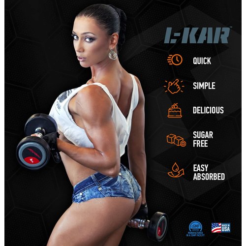 HARDLABZ L-KAR - Liquid Carnitine Non-Stim Energy Shot, 3500 mg per Serving, Caffeine and Sugar Free, Grape, 2 oz - 12 Pack