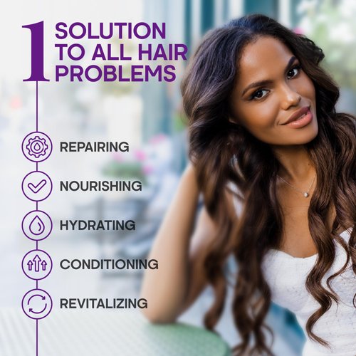 Hydrating Hair Mask for Damaged Hair - Keratin Hair Treatment w/ Argan & Coconut Oil | Biotin | Collagen - Deep Conditioner For Dry Hair, Hair Repair & Moisturizing Hair Mask for All Hair Types 10 Oz