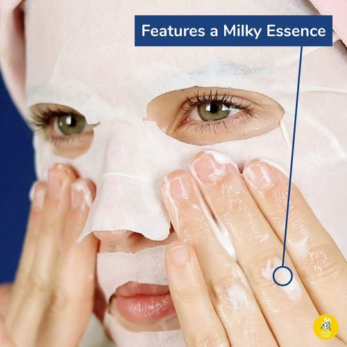 FACETORY K Beauty Face Mask Skin Care - MOON VELVET MOISTURIZING Sheet Mask with Sodium Hyaluronate & Shea Butter Cream | Moisturizing Cream Mask (10 Pack)