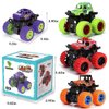 AHYCS Monster Truck Toys, Friction Powered Monster Trucks for Boys, Push and Go Vehicles Toy for Kids, Inertia Vehicle, Stunt On-Road Vehicle, Great for Birthday Party Gift for Boys Girls (Orange)