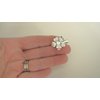 Generic 2 extra small shiny silver flower metal alligator hair clip for fine thin hair