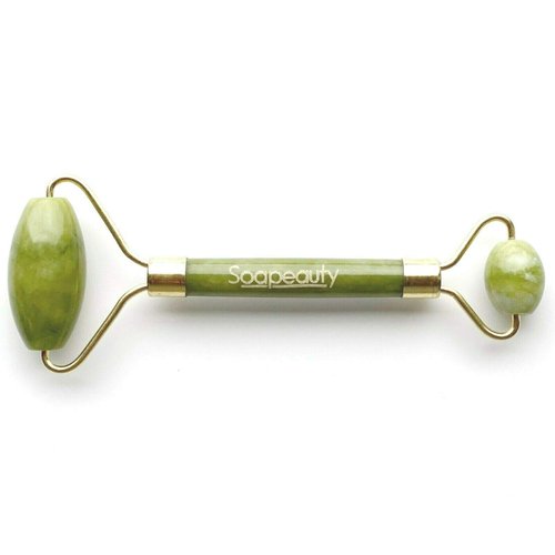 Jade Facial Roller Dual Action Face Therapy Massage 100% Natural Stone