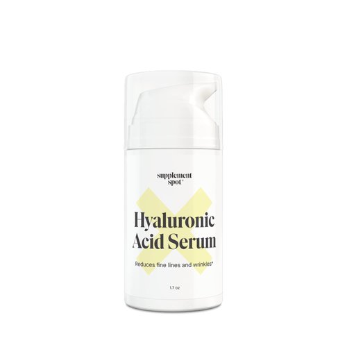 Supplement Spot Hyaluronic Acid Serum for Face & Neck – Hydrating Daily Facial Serum w/Vitamin C, E, Jojoba Oil & Green Tea – Plant-Powered Anti Aging Serum Reduces Fine Lines & Wrinkles (1.7 oz)