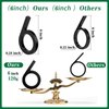 6 Inch Floating House Number Metal Modern Anti-Rust House Address Numbers for Outside with For Mailbox Yard Home Front Door Zinc Alloy Black, 911 Visibility Signage (1)