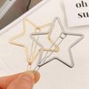 MIAO JIN 8 Pcs Exquisite Hollow Star Shape Hair Clips Hair Pins for Women's and Girls (Gold, Sliver)