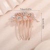 Chargances Vintage Crystal Inlaid Hair Comb Wedding Silver Rhinestone Long Teeth Hair Side Combs Bridal Slide Hairpins Barrettes Hair Accessories for Women Brides (Silver)
