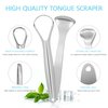 MORGLES Tongue Scraper, 4Pcs Tongue Cleaners Metal Tongue Scraper with Case for Adults Kids, Great for Oral Hygiene Reduce Bad Breath