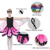 Sunlisky Kids Butterfly Wings Costume for Girls Fairy-Wings Mask Party Favors Gifts (Pink+skirt sets)