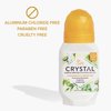 CRYSTAL Mineral Deodorant Roll-On- Body Deodorant With 24-Hour Odor Protection, Non-Staining & Non-Sticky Deodorant with Chamomile & Green Tea, Aluminium Chloride & Paraben Free, 2.25 FL OZ - 3 Pack