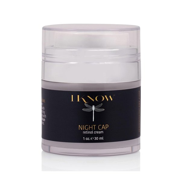 IKNOW NIGHT CAP Retinol Cream Skincare, Pro-Aging Night Cream for Skin Rejuvenation, Retinol Night Cream for Overnight Skin Renewal, Hydrating Retinol Moisturizer for Wrinkle Reduction, (1oz)