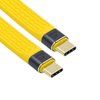 chenyang USB C to USB C Cable,USB4 Type C Male to Male 40Gbps 100W 8K Flat Slim FPC Data Cable for Laptop & Phone 13cm Yellow