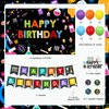 JOYMEMO Science Birthday Party Decorations Boy Girl - Science Themed Birthday Party Kit Happy Birthday Science Backdrop Banner Cake Toppers Chemistry Party Supplies Science Party Favors