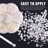 Face Gems- White Rhinestones, 5606PCS Nail Art Flat Back Half Round Pearl Crafts, and DIY Projects - Perfect for Home DIY Nails Body Face Craft and Salon Use. (Off-White)…