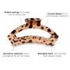 TELETIES - Open Claw Clip with Strong Grip, Bendable Teeth, and Cutout Design - Ideal for Long, Thin, Curly or Wavy Hair Textures - Blonde Tortoise