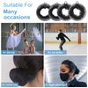 KESAPLAN 6PCS Bun Hair Nets Set Reusable Elastic Mesh Bun Cover for Ballerina Dancer Bank Clerk Nurse Hair Fixing Black Stretch Lace Hair Accessories Headwear for Women Girls Mixed Style (Medium)