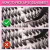 Fluffy Lash Clusters Kit 200pcs DIY Lash Extension Kit, Wispy Lash Clusters Kit Natural 8-16mm Thick Volume Eyelashes Extension Kit with Lash Bond and Seal and Lash Tweezers.(200P-4K-Kit)