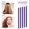 30 Pieces Flexible Curling Rods Twist Foam Hair Rollers Soft Foam No Heat Hair Rods Rollers and 1 Steel Pintail Comb Rat Tail Comb for Women Girls Long and Short Hair (Purple, 9.45 x 0.47 Inch)