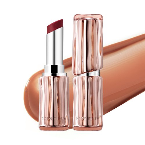 Mistine Lipstick Thai Latte Sheer Aqua Rouge Flowing Plumping Lipstick for Women Non-sticky Hydrating Lipstick Creamy Finish S04 Long Jetty Lime Soda 3.5g 1 Count