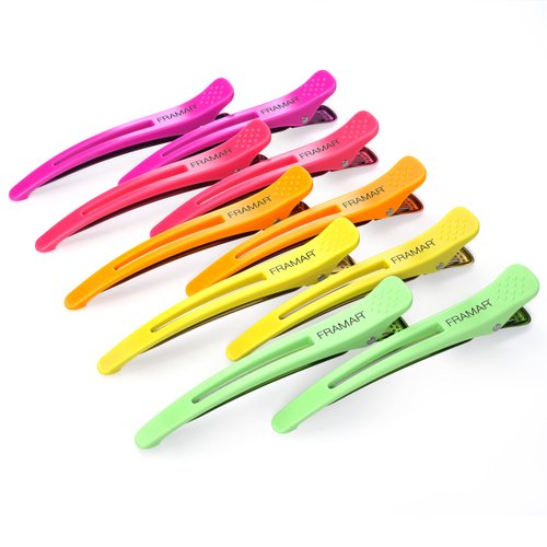 Framar Neon Hair Clips 10 pack – Professional Hair Clips for Styling Sectioning, Salon Hair Clips...