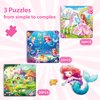 Princess Magnetic Puzzles for Toddlers 3-5 Girls, 20-25-30 Pieces Mermaid Puzzles for Kids Ages 4-6, Kids Puzzles Travel Entertainment Toys Magnet Puzzles for 2 3 4 5 6 Year Old Girls Birthday Gifts